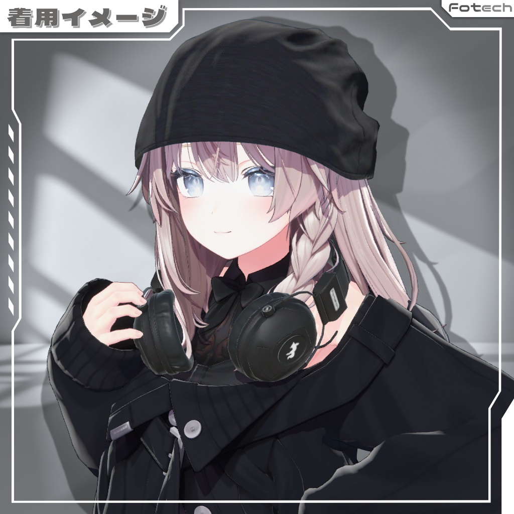 【3Dモデル】ヘッドフォン&ビーニー帽 WH-TACTIX_Plus
