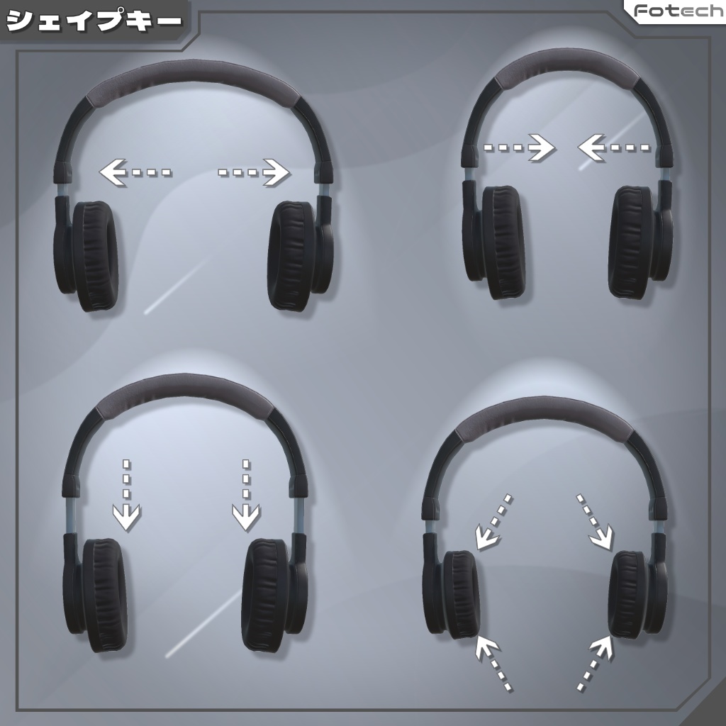 【3Dモデル】ヘッドフォン&キャップ WH-GX1_Plus