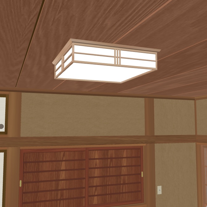 和室 十畳間、八畳間、床の間、縁側の3Dオブジェクト