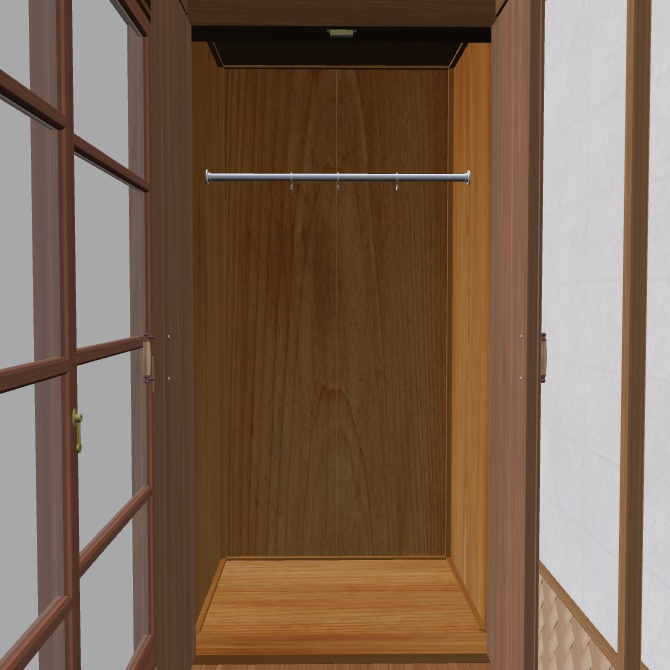 和室 十畳間、八畳間、床の間、縁側の3Dオブジェクト