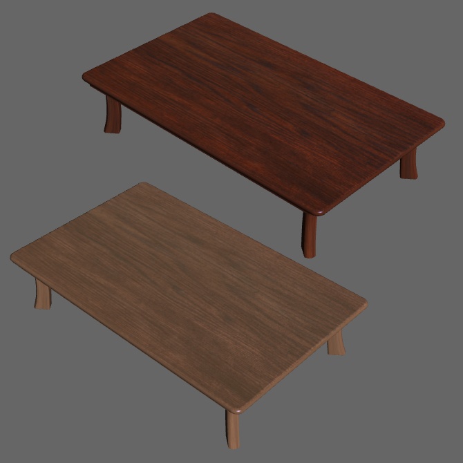 クリップスタジオ用 ローテーブルa 3Dオブジェクト素材