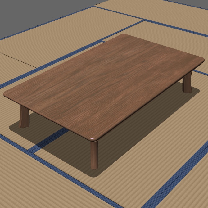 クリップスタジオ用 ローテーブルa 3Dオブジェクト素材