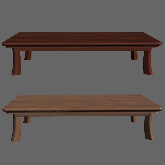 クリップスタジオ用 ローテーブルa 3Dオブジェクト素材