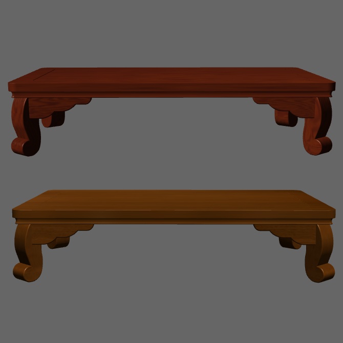 クリップスタジオ用 ローテーブルb 3Dオブジェクト素材