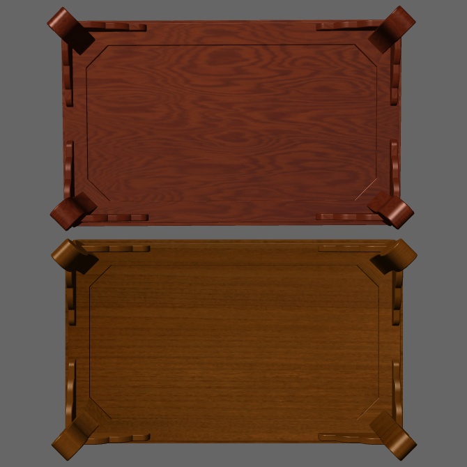 クリップスタジオ用 ローテーブルb 3Dオブジェクト素材