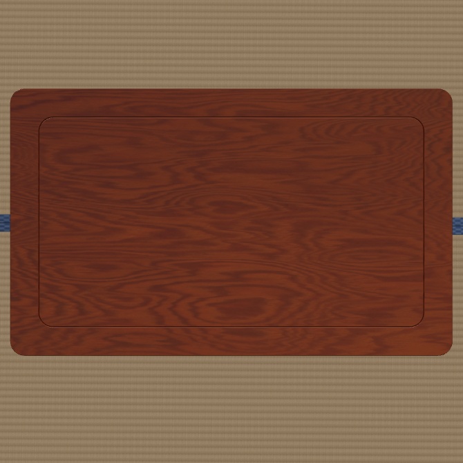 クリップスタジオ用 ローテーブルb 3Dオブジェクト素材