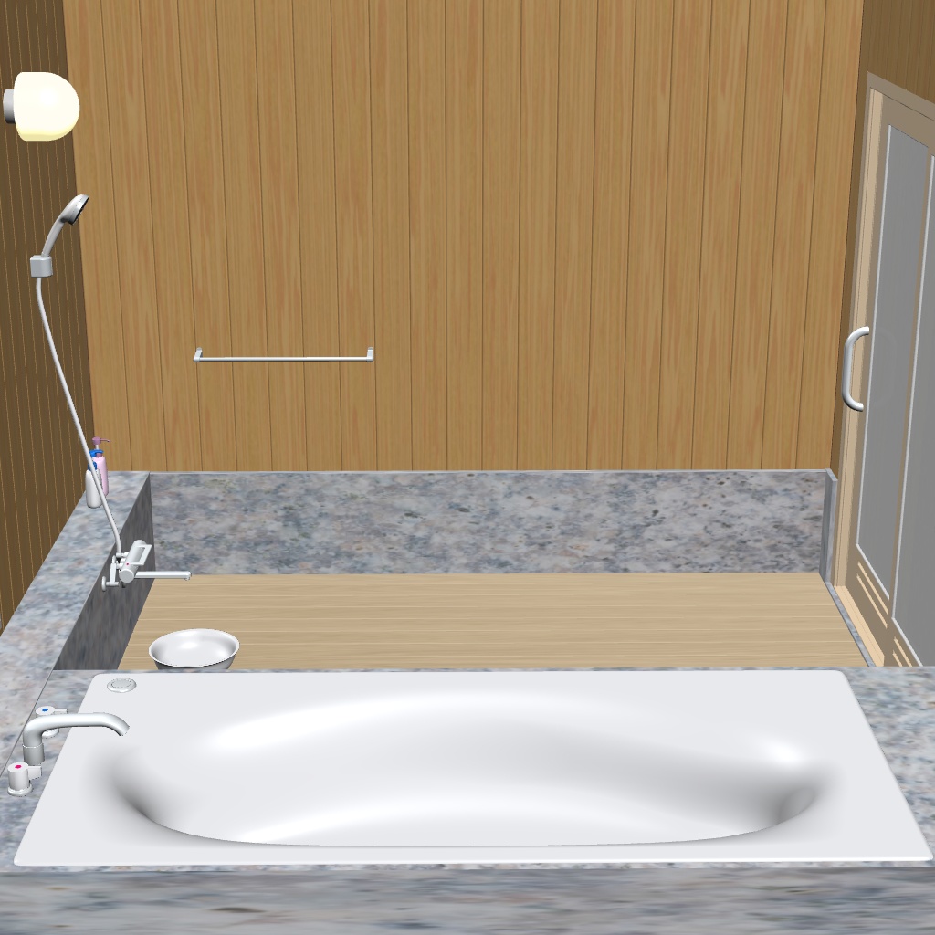 クリップスタジオ用 浴室の3Dオブジェクト素材