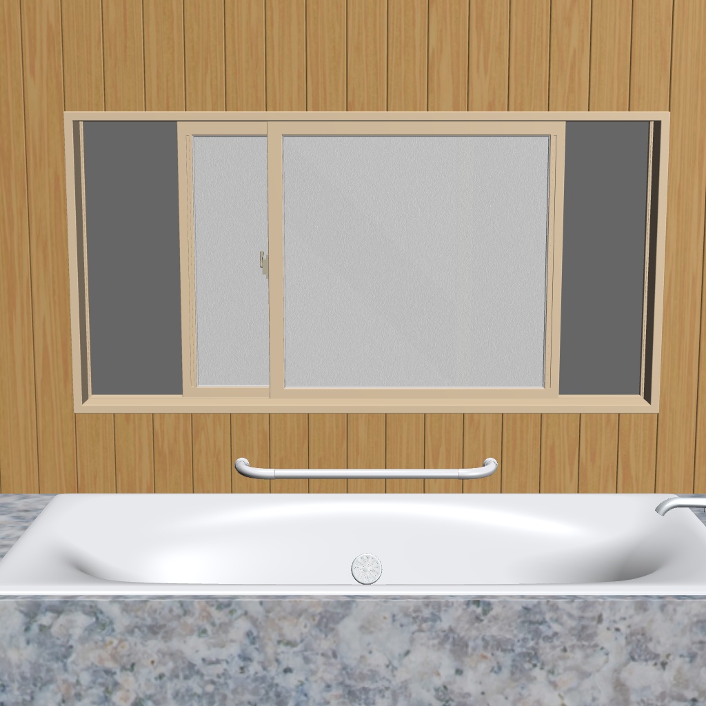 クリップスタジオ用 浴室の3Dオブジェクト素材