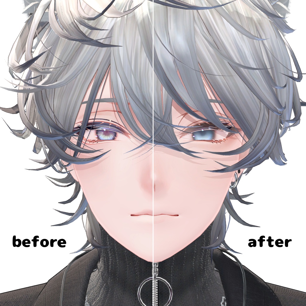 【斑霞対応】Natural Make & Eye Texture (&Body Texture)