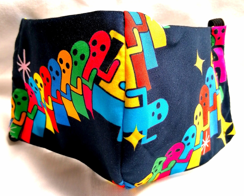 はにわストライプ　布マスク