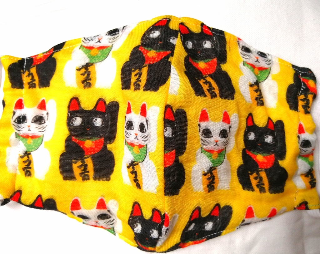 まねき猫ガーゼマスク