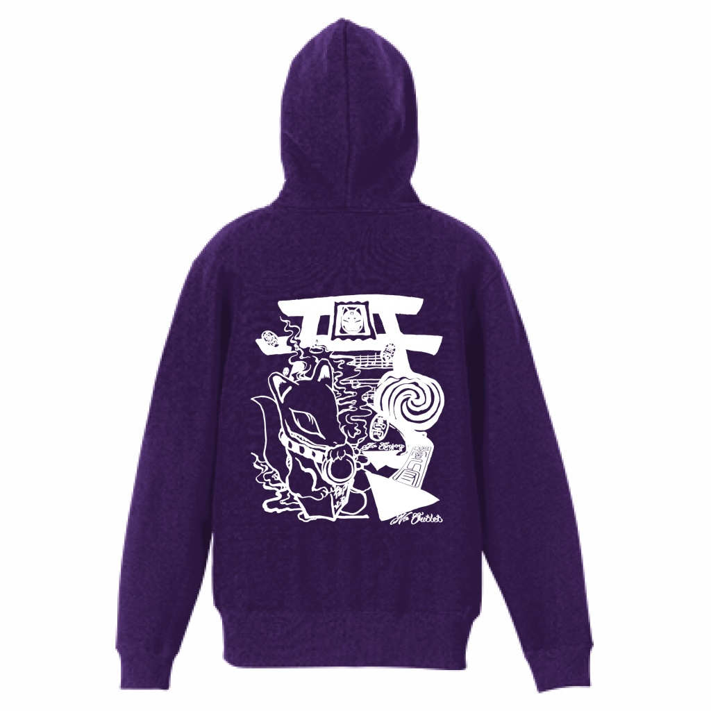 御崎狐 裏起毛パーカー