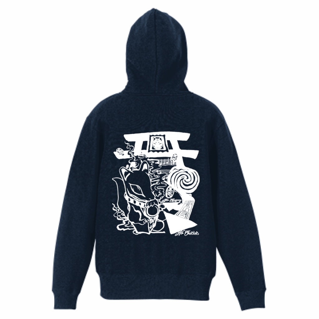 御崎狐 裏起毛パーカー