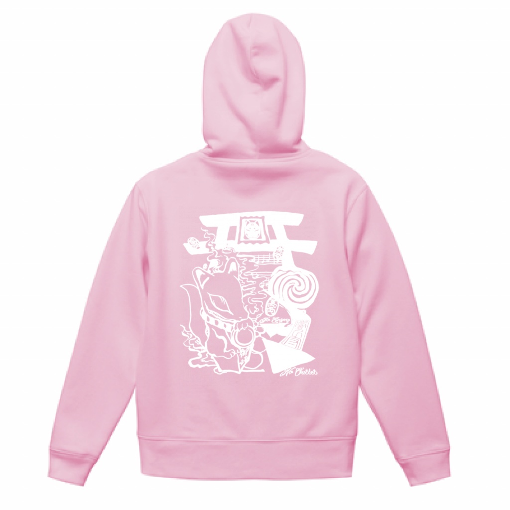 御崎狐 裏起毛パーカー