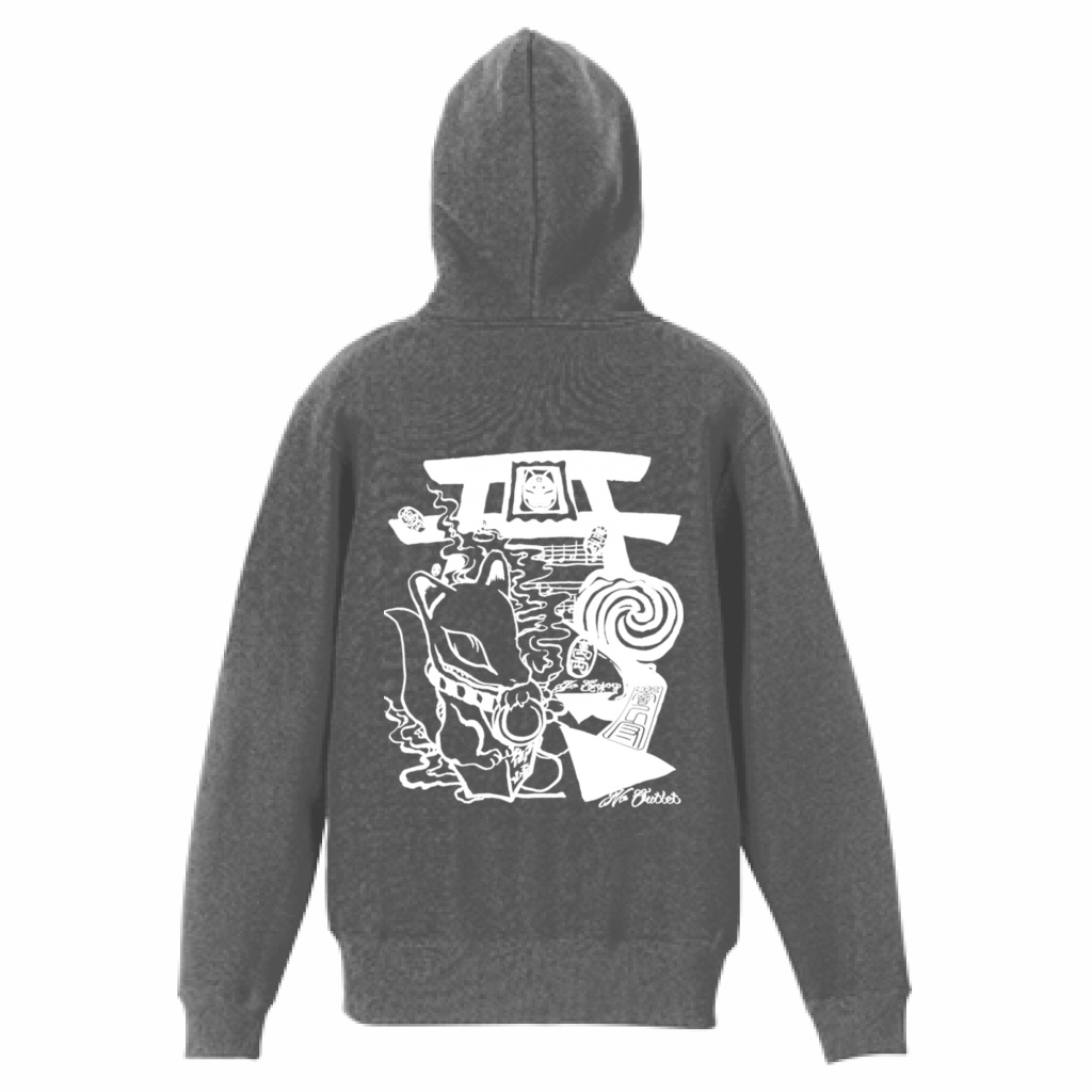 御崎狐 裏起毛パーカー