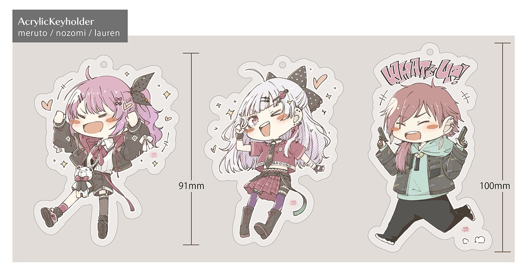 AcrylicKeyholder【 meruto / nozomi / lauren 】