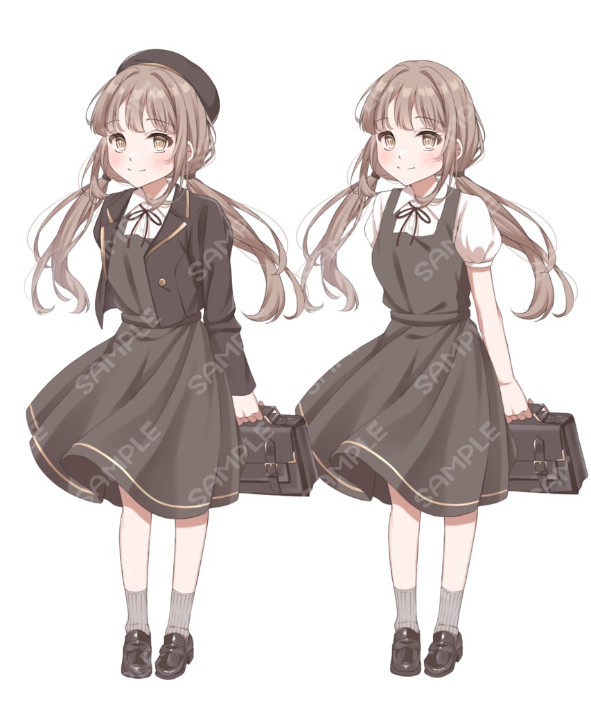 立ち絵素材01_制服女の子