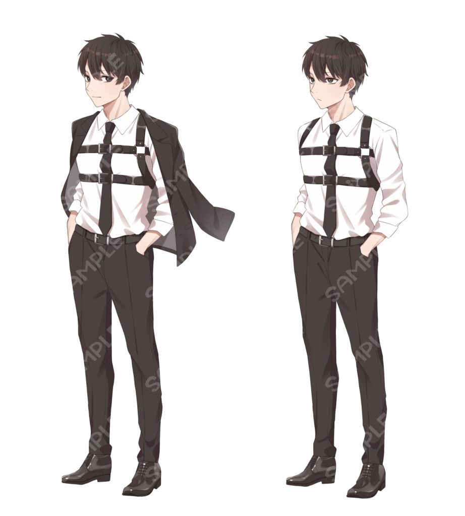 立ち絵素材04_スーツ_私服_青年