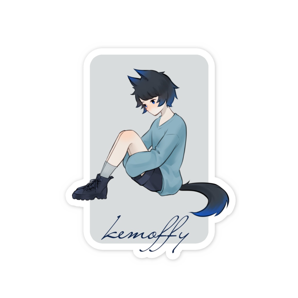 kemoffy sticker wolf