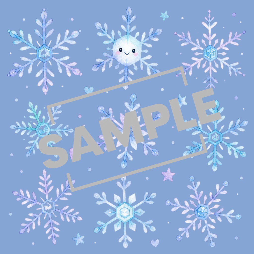雪の結晶モチーフ(ポップ)