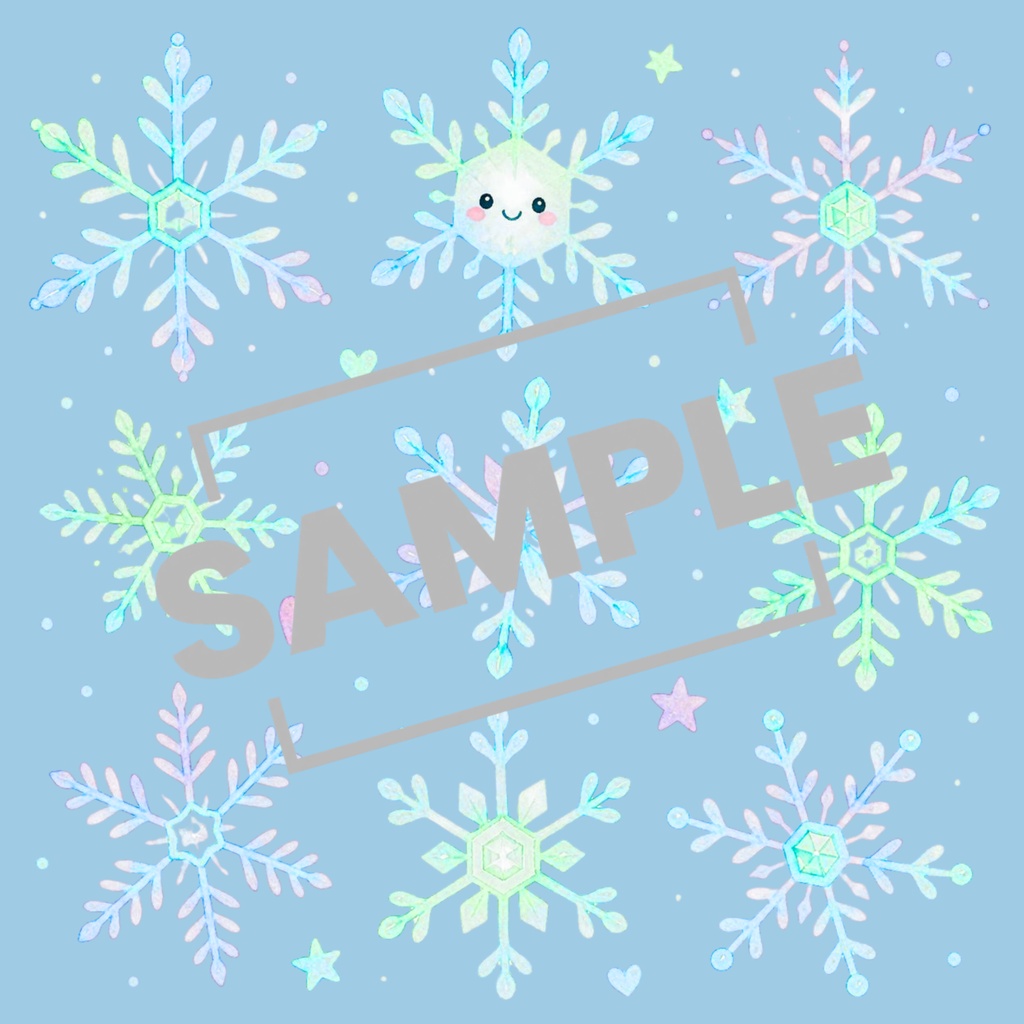 雪の結晶モチーフ(ポップ)