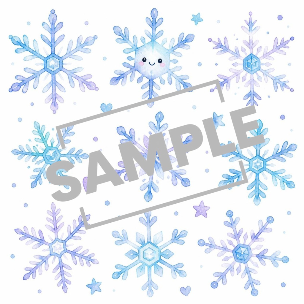 雪の結晶モチーフ(ポップ)