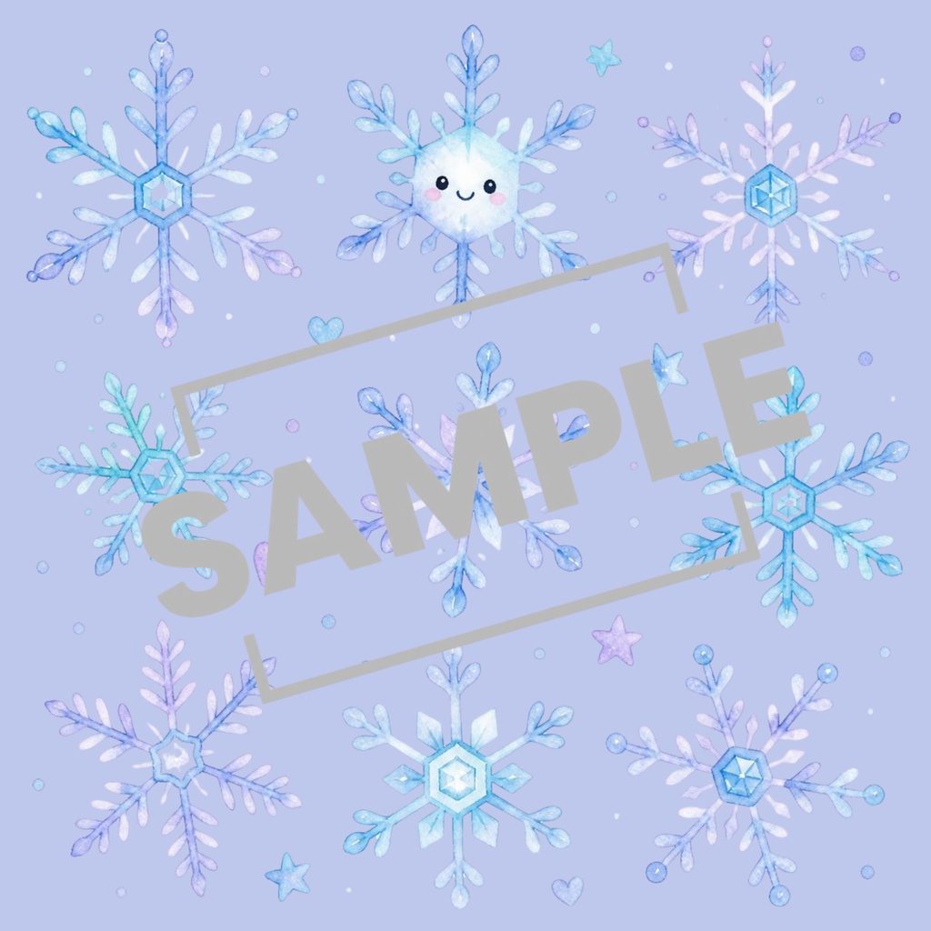 雪の結晶モチーフ(ポップ)