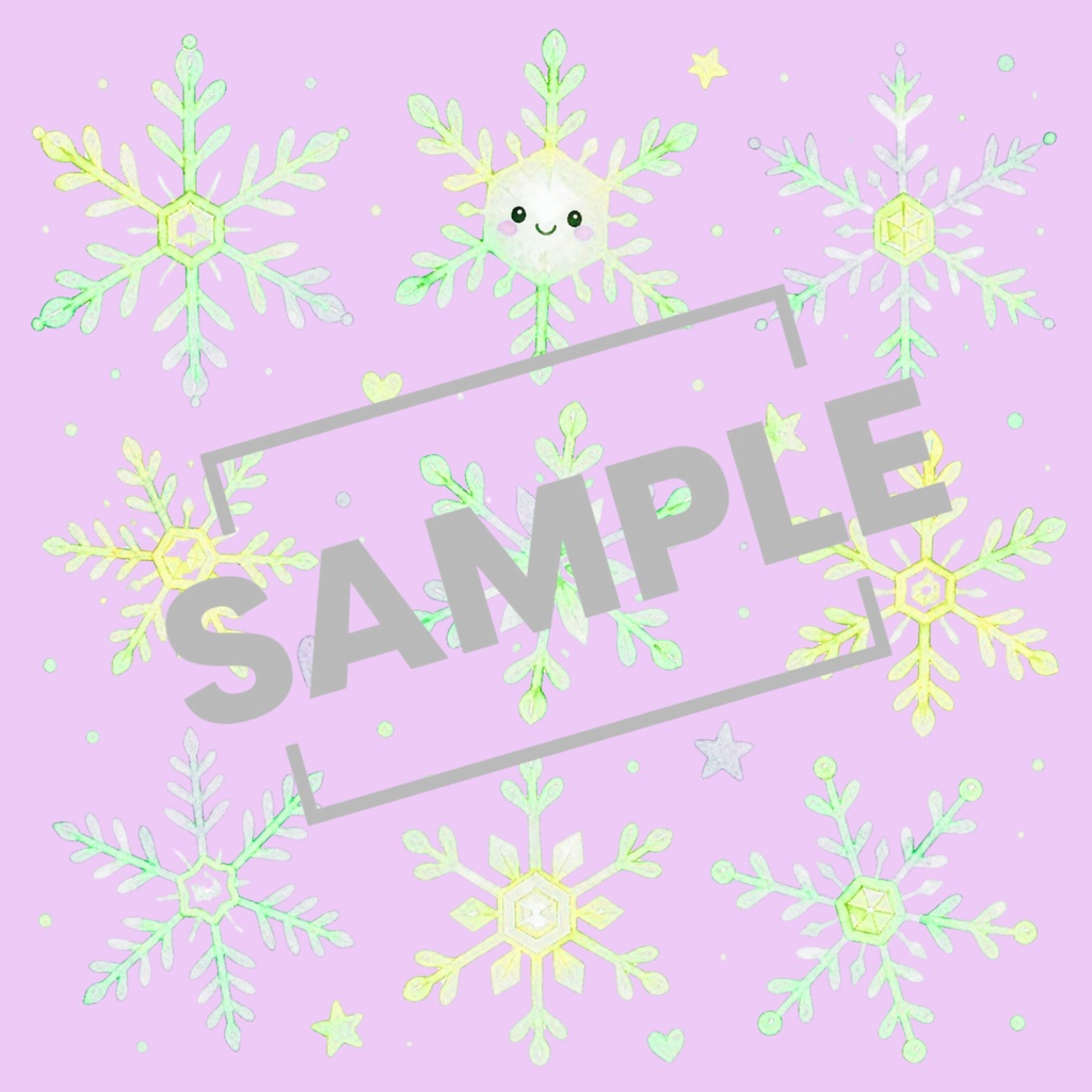 雪の結晶モチーフ(ポップ)