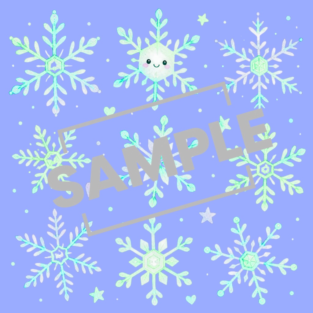 雪の結晶モチーフ(ポップ)