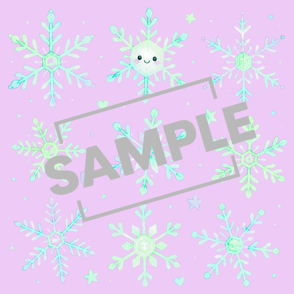 雪の結晶モチーフ(ポップ)