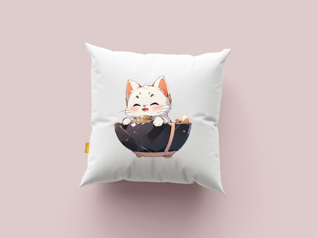 Cute digital design for sticker bundle (20P), Kitten sitting in a bowl - かわいいデジタルデザインステッカーバンドル(20P)、ボウルに座っている子猫