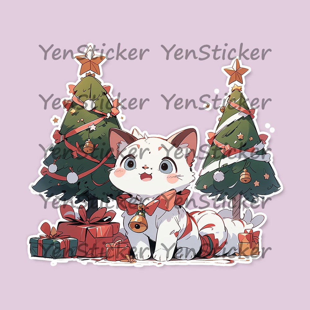 Cute digital design for sticker bundle (30P), Kitten and Christmas- かわいいデジタルデザインステッカーバンドル(30P)、子猫とクリスマス