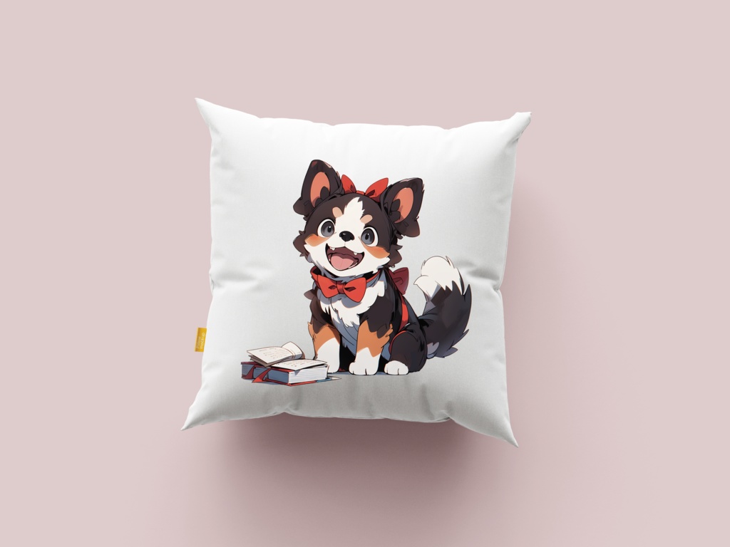 Cute digital design for sticker bundle (30P), Puppy reading - かわいいデジタルデザインステッカーバンドル(30P)、子犬の読書