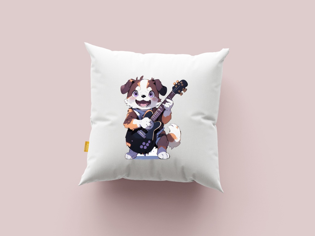 Cute digital design for sticker bundle (20P), Puppy playing guitar - かわいいデジタルデザインステッカーバンドル(20P)、ギターを弾く子犬