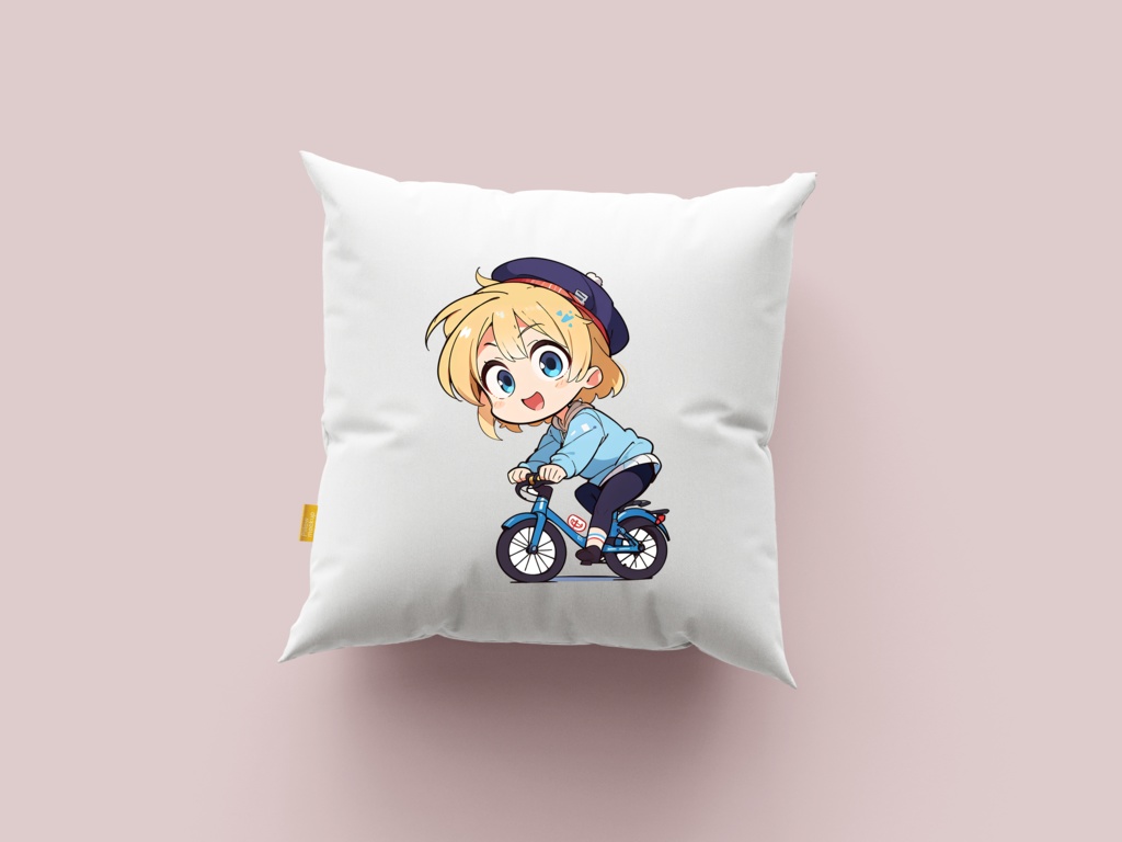 Cute digital design for sticker bundle (30P), Little girl cycling- かわいいデジタルデザインステッカーバンドル(30P)、サイクリングする小さな女の子