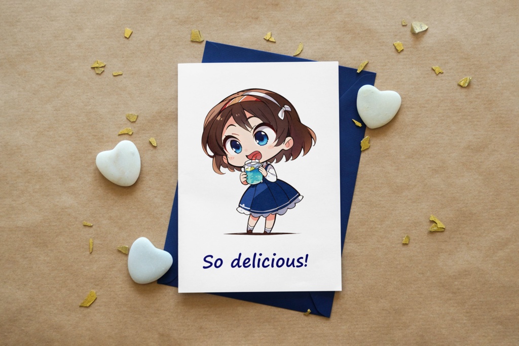 Cute digital design for sticker bundle (30P), Little girl eating- かわいいデジタルデザインステッカーバンドル(30P)、食べる小さな女の子