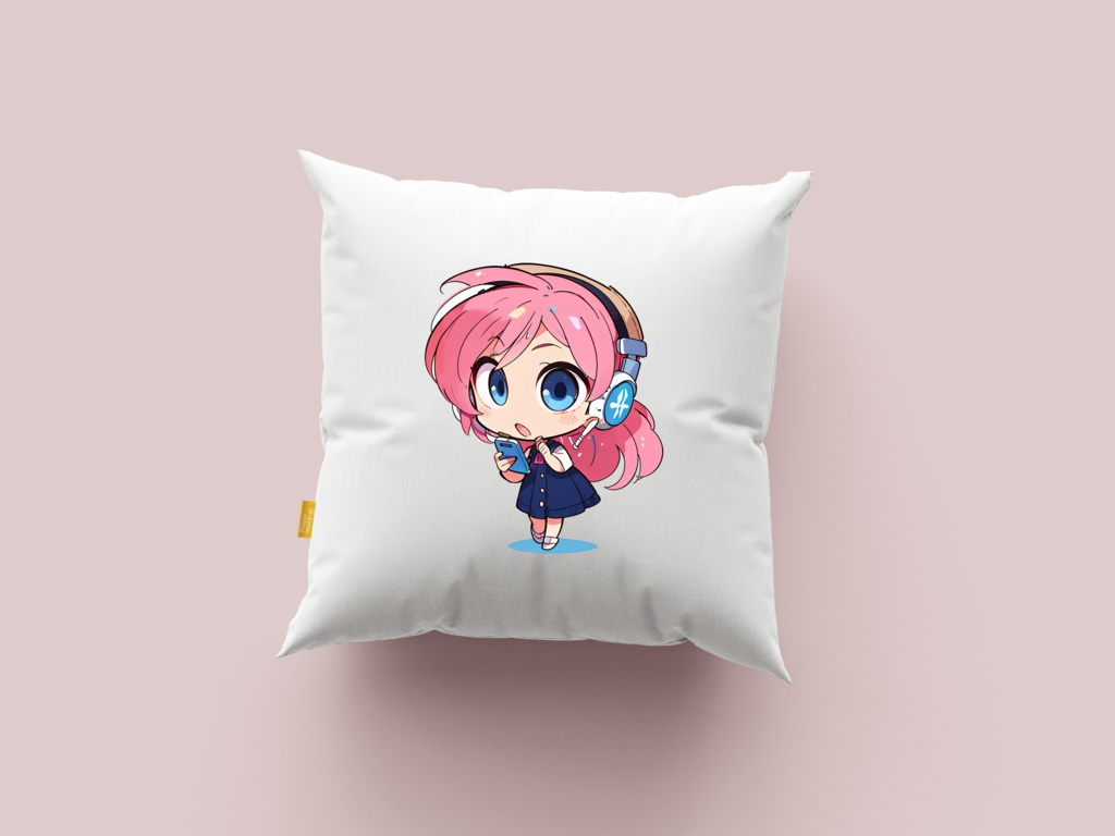 Cute digital design for sticker bundle (40P), Little girl listens to music- かわいいデジタルデザインステッカーバンドル(40P)、小さな女の子は音楽を聴きます