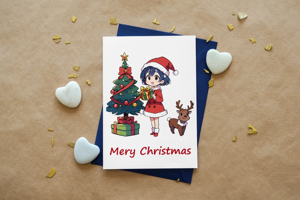 Cute digital design for sticker bundle (30P), Little girl and Christmas- かわいいデジタルデザインステッカーバンドル(30P)、小さな女の子とクリスマス