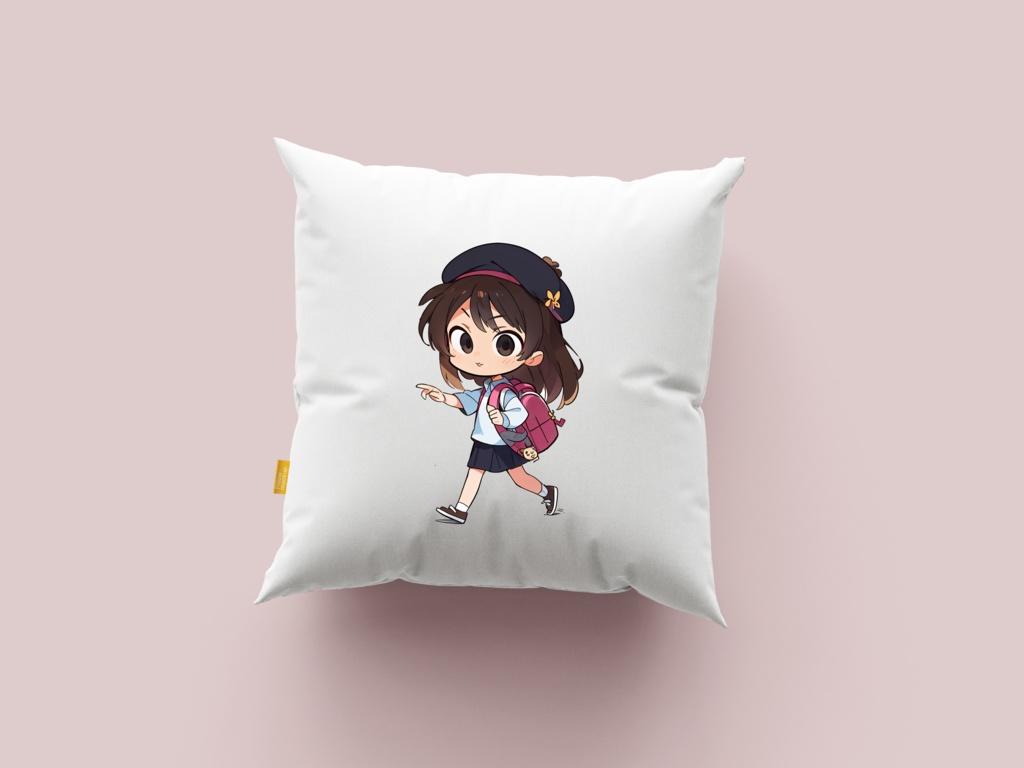 Cute digital design for sticker bundle (30P), Little girl going to school- かわいいデジタルデザインステッカーバンドル(30P)、学校に行く小さな女の子