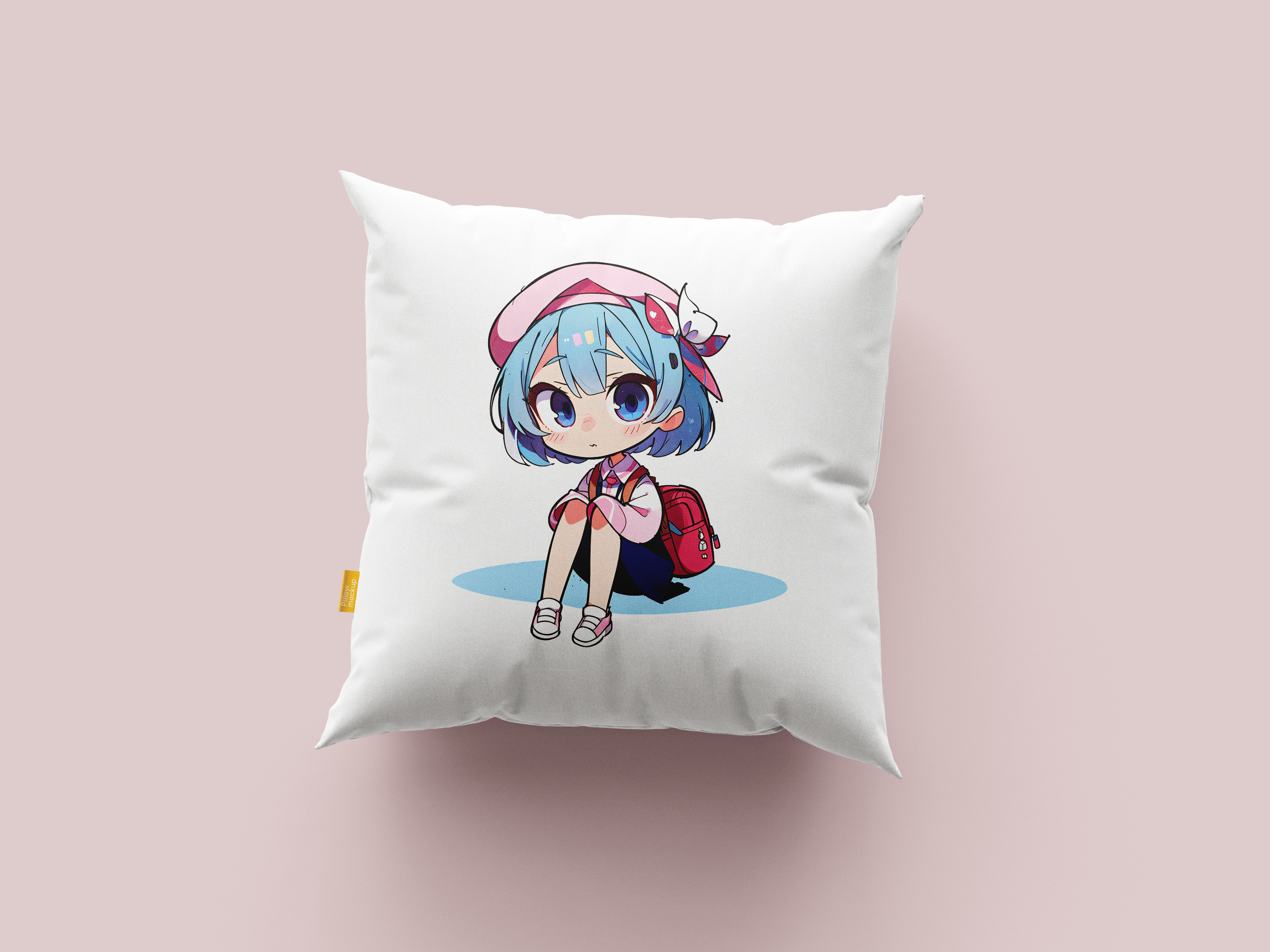 Cute digital design for sticker bundle (40P), Little girl sitting- かわいい ...