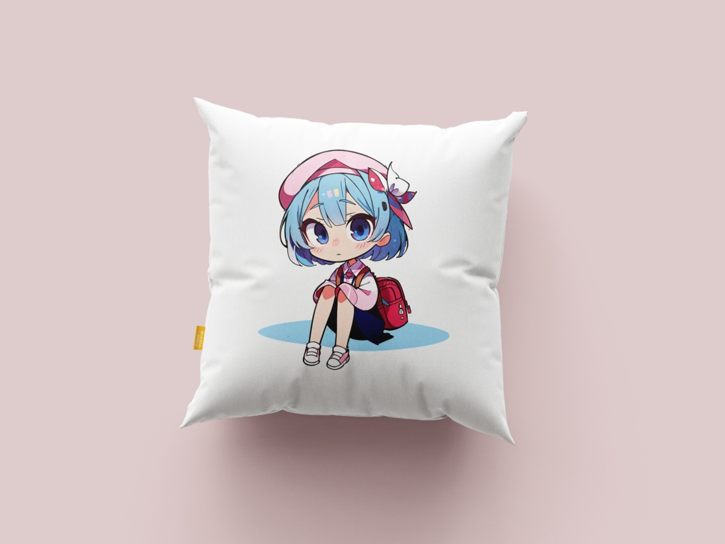 Cute digital design for sticker bundle (40P), Little girl sitting- かわいいデジタルデザインステッカーバンドル(40P)、座っている小さな女の子