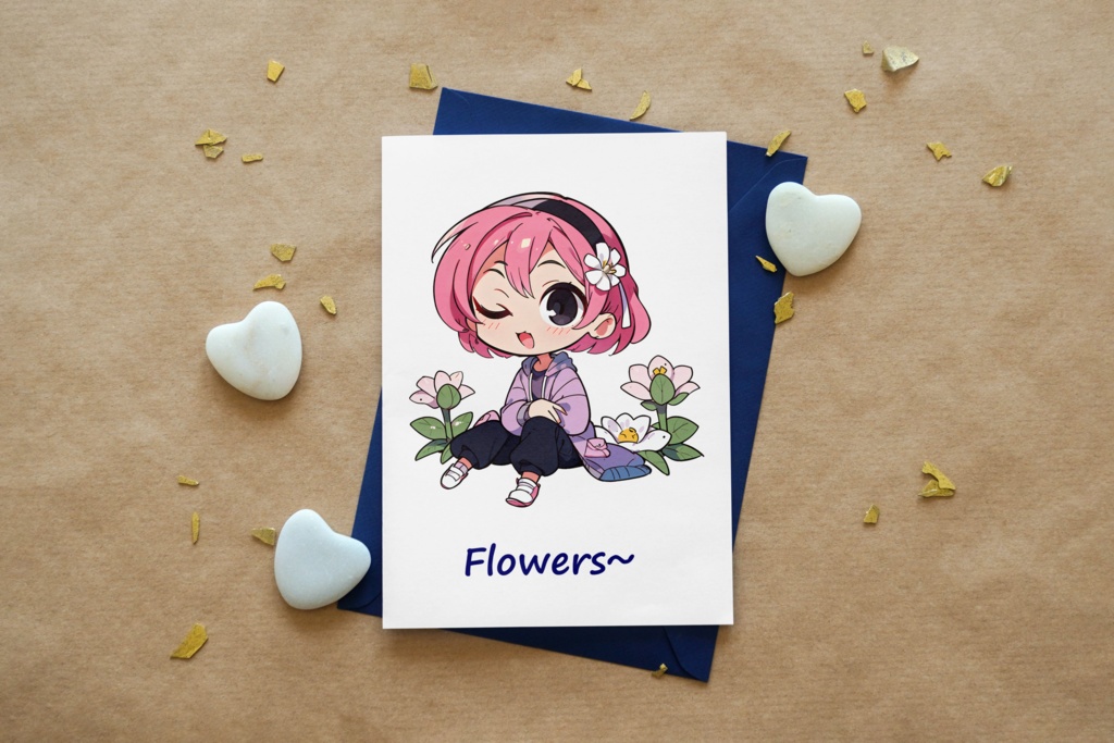 Cute digital design for sticker bundle (30P), Little girl flowers - かわいいデジタルデザインステッカーバンドル(30P)、小さな女の子の花