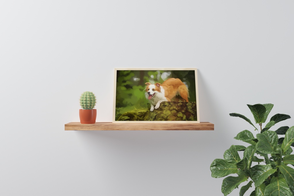Pet Personalized 2D Digital for Wall Art or Poster Print