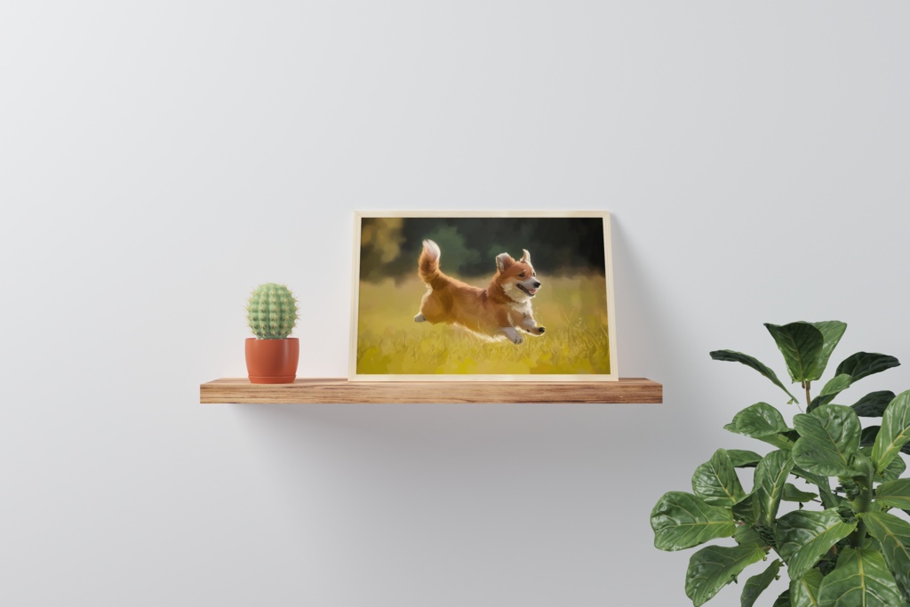 Pet Personalized 2D Digital for Wall Art or Poster Print