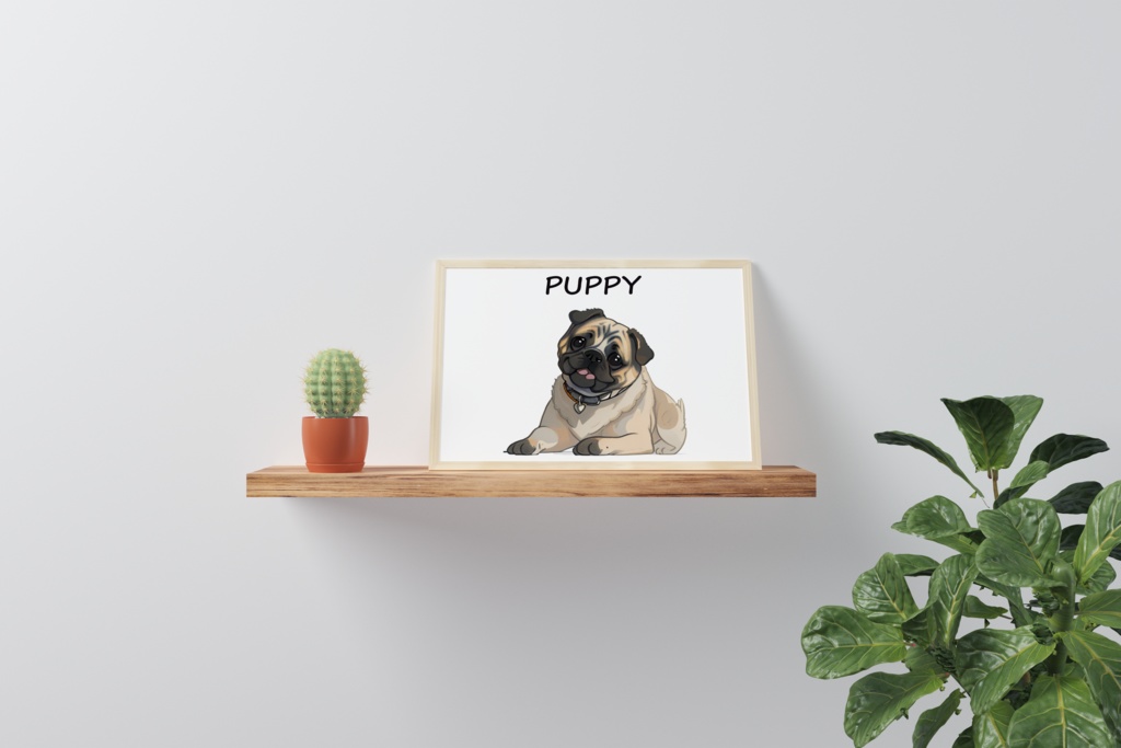 Pet Personalized 2D Digital for Wall Art or Poster Print