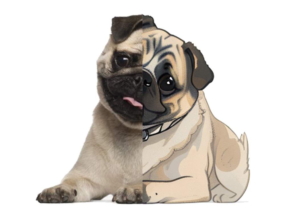 Pet Personalized 2D Digital for Wall Art or Poster Print