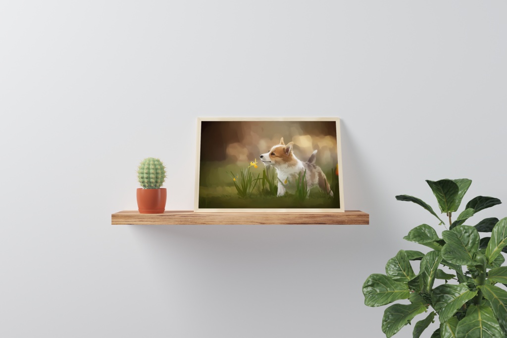 Pet Personalized Animated Digital for Wall Art or Poster Print