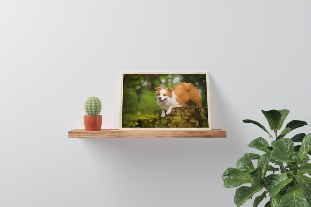 Pet Personalized Animated Digital for Wall Art or Poster Print