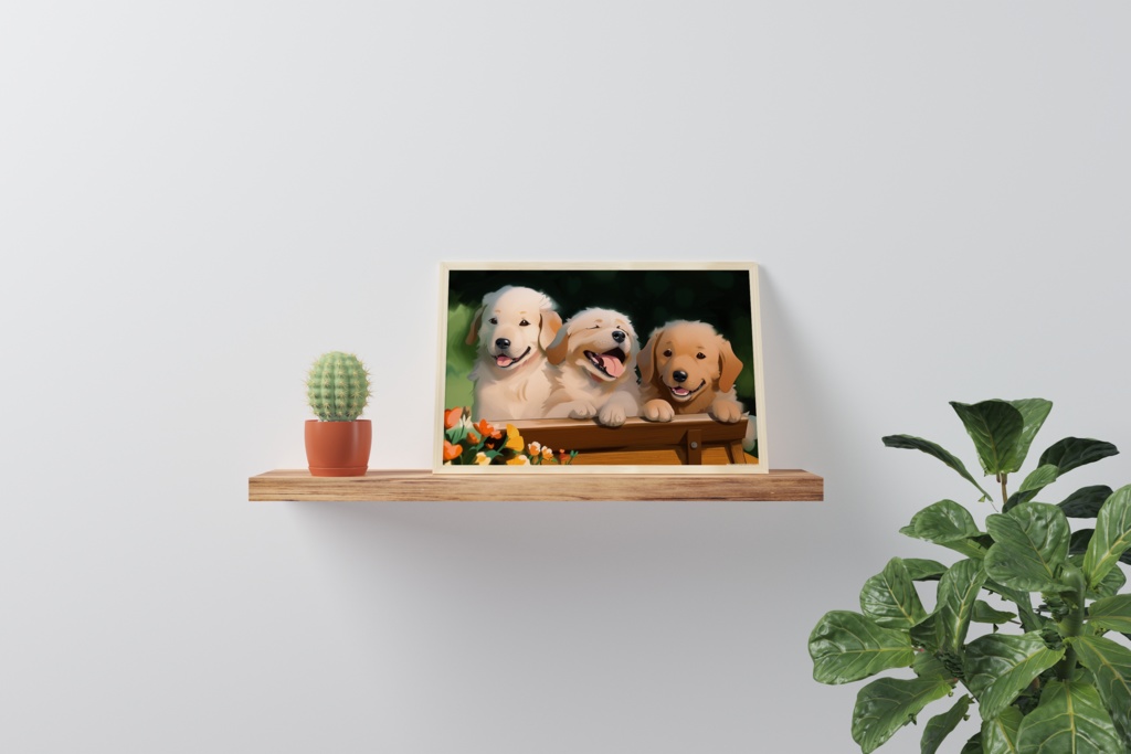 Pet Personalized Animated Digital for Wall Art or Poster Print