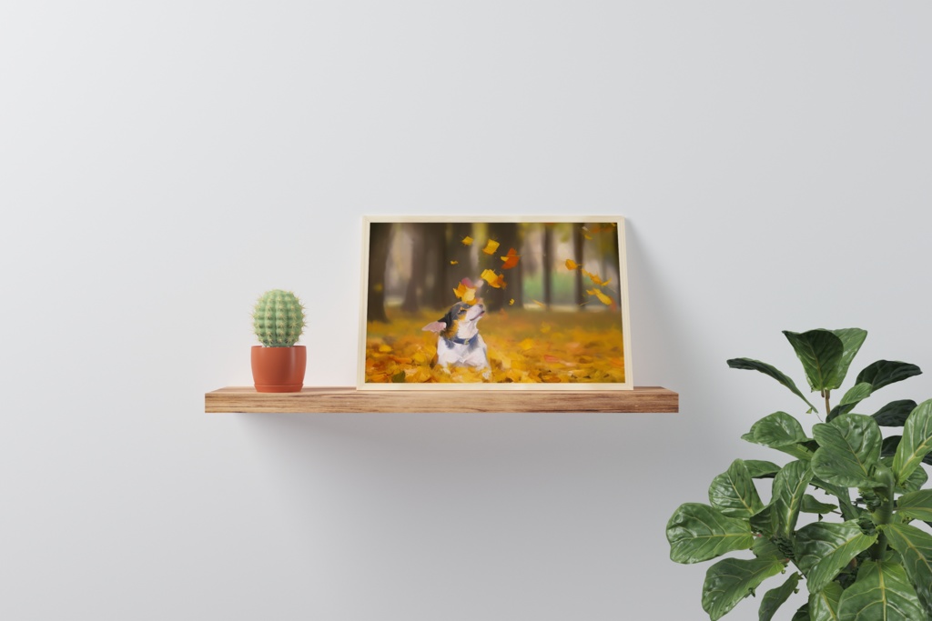 Pet Personalized Oil Painting Digital for Wall Art or Poster Print